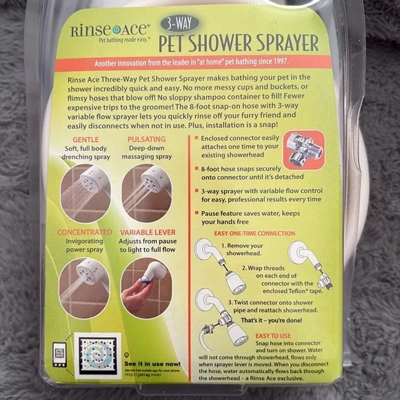 3-Way Pet Shower Sprayer Rinse Ace - Picture 8 of 12